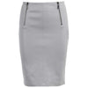 Paloma Leather Pencil Grey Skirt by Max & Moi - The Perfect Provenance