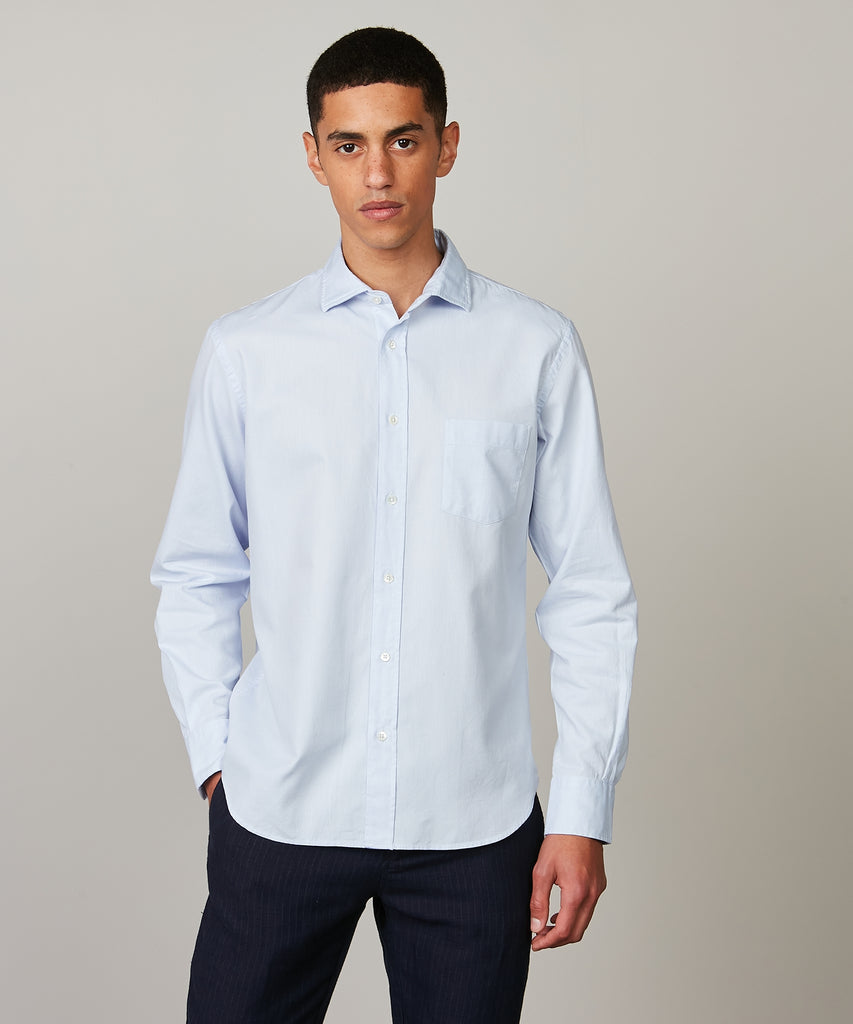 Paul Sky Blue Regular Cotton 