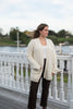 Mid-Length Cable Knit Cardigan in Champagne Beige by The Perfect Provenance Luxury Cashmere Collection