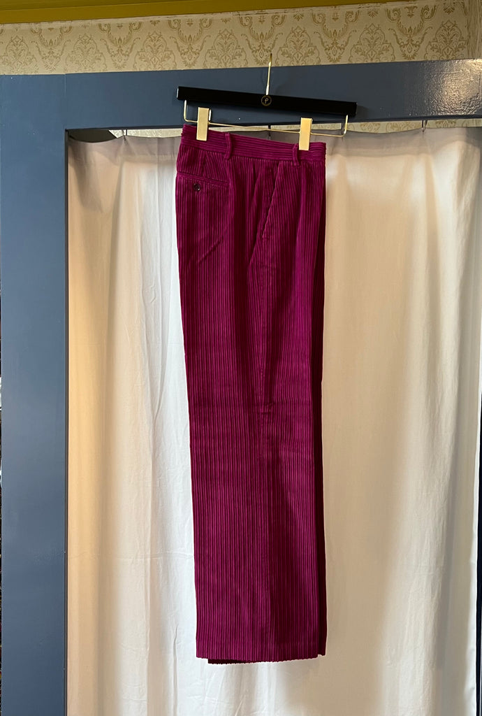 Magenta Corduroy Prago Pants by Hartford Paris