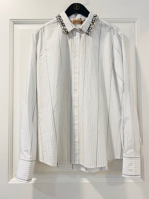 Gem Collar Dress Shirt by No.21