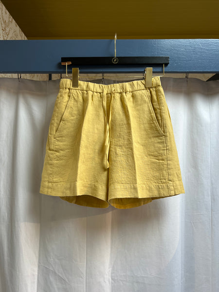 Sabine Linen Shorts in Pollen by Hartford Paris