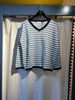 Maglia Scollo V-Neck Sweater in Riviera Blue by YC Milano