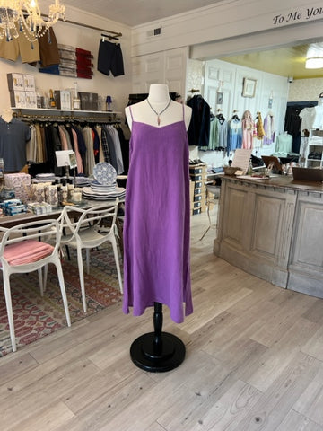 Rubine Linen Dress in Violette by Hartford Paris