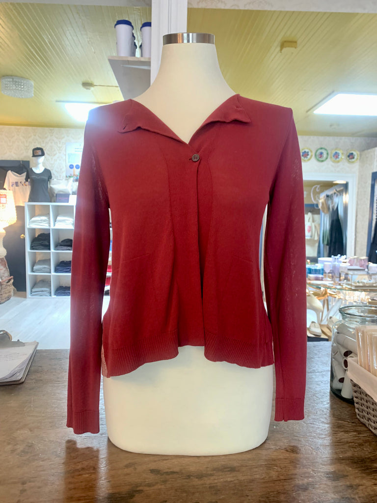 Red Cardigan by TONET - The Perfect Provenance