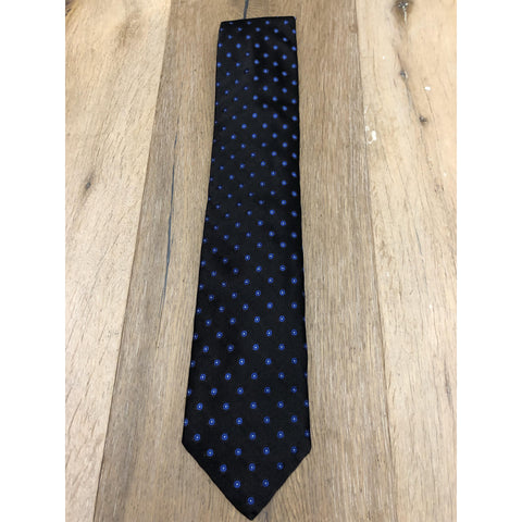 Best of Class Black Tie, Blue Flowers Pattern by Robert Talbott - The Perfect Provenance