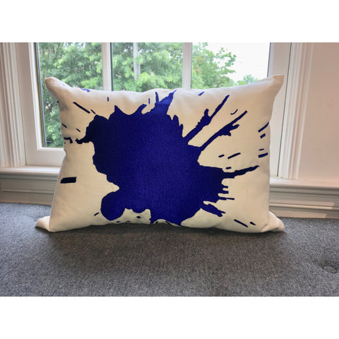 Java/Blue Burst Pillow by Aandaz - The Perfect Provenance
