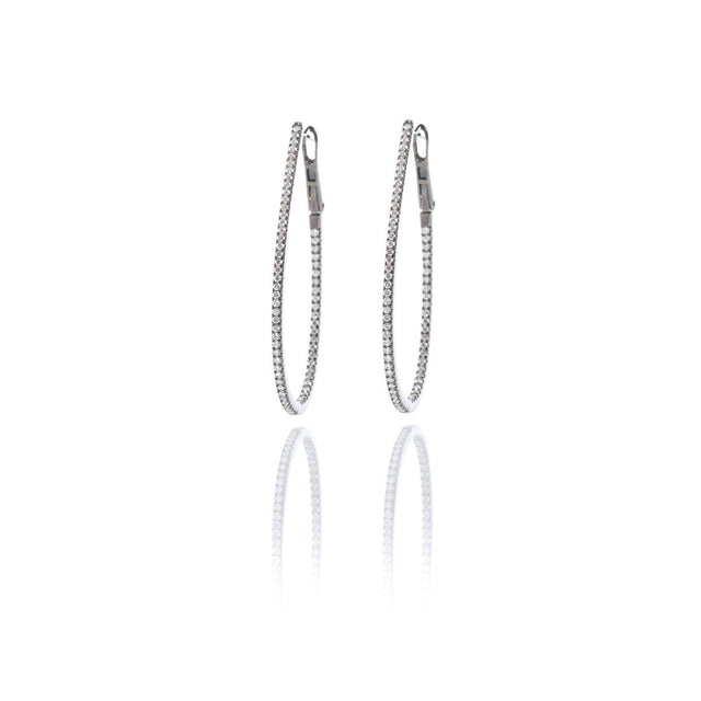 Filomena 18K Diamond Hoop Earrings in Blackened Gold by The Circle of Life Fine Jewelry Collection - The Perfect Provenance