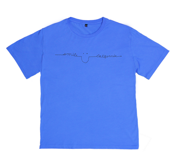 Child Smile California Organic Cotton Tee in Ocean Blue - The Perfect Provenance