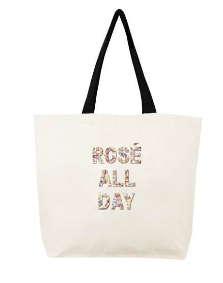 Rosé All Day Confetti Bead Tote by Fallon & Royce