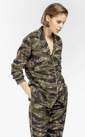 blouse, camo, No.21, italian