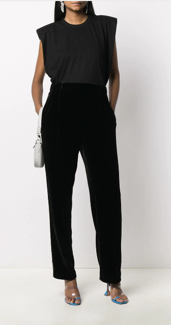 Black Velvet Crystal Lined Trouser by No.21