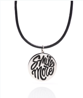 Silver Smile More Disc Pendant