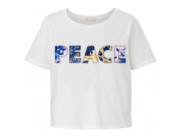 Peace Tee in White by Alivia - The Perfect Provenance