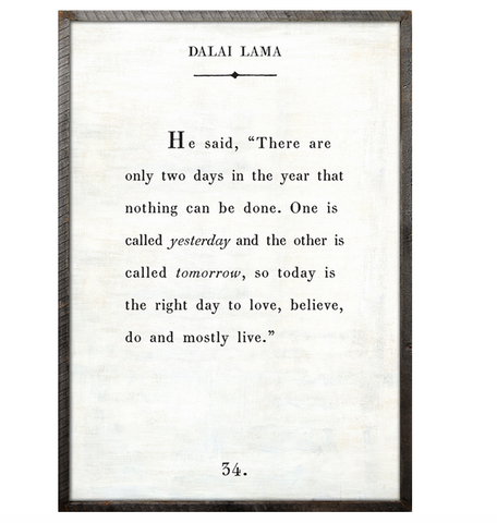 Dalai Lama Quote Art Print by Sugarboo