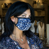 Ikat Blue Cloth Mask by Marlyn Schiff