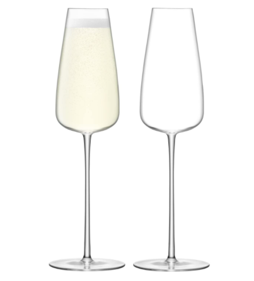 Wine Culture Champagne Flute Set of 2  by LSA