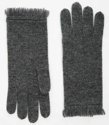 Blue Fringe Cashmere Gloves by Repeat Cashmere - The Perfect Provenance
