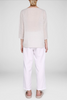 Maglia Beige Floral Linen Blouse by YC Milano