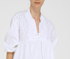 White Maglia Scollo Blouse by YC Milano