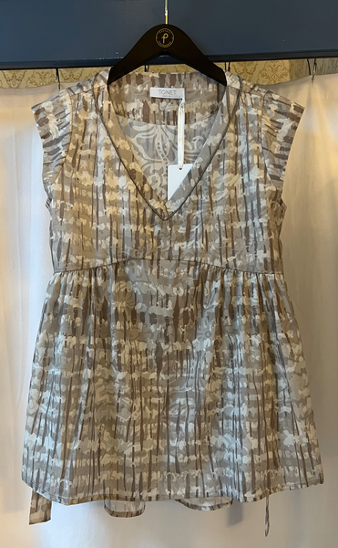 Tie Dye Blouse in Brown By TONET - The Perfect Provenance