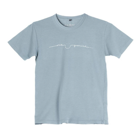 Men's Smile Greenwich Organic Cotton Crew Tee in Storm