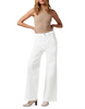 Jodie 5 Pocket High Rise Wide Leg Jeans in White by Hudson Jeans