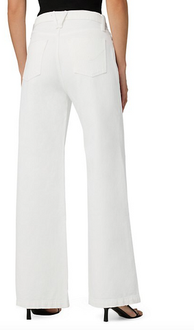 Jodie 5 Pocket High Rise Wide Leg Jeans in White by Hudson Jeans - The Perfect Provenance