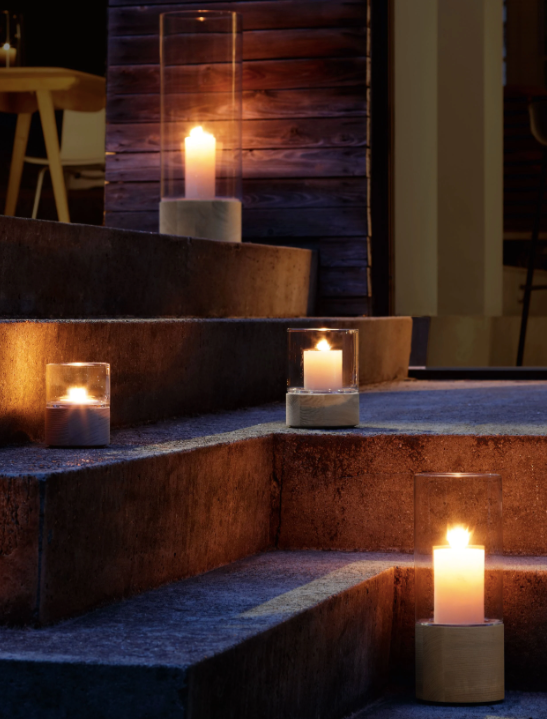 Lotta Vase with Lantern and Ash Base in Three Sizes by LSA The