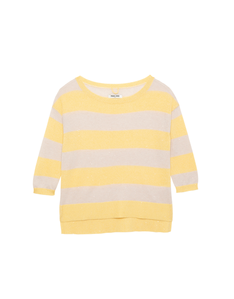 Marley Striped Sweater in Yellow and Beige by Max & Moi