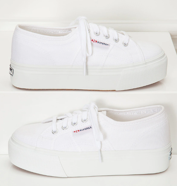 2740 Platform Sneaker in White by Superga