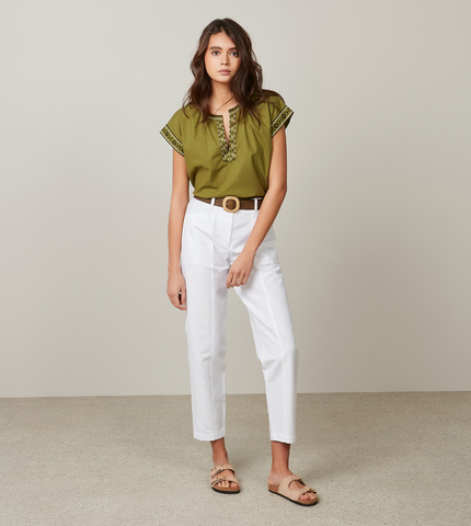 Hiro Top in Matcha Green by Hartford Paris