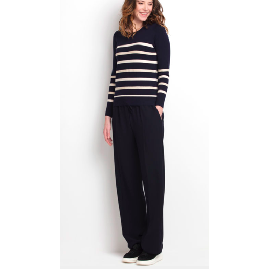 Black Pradol Flowy Wide Legged Trousers By Pauline B - The Perfect Provenance