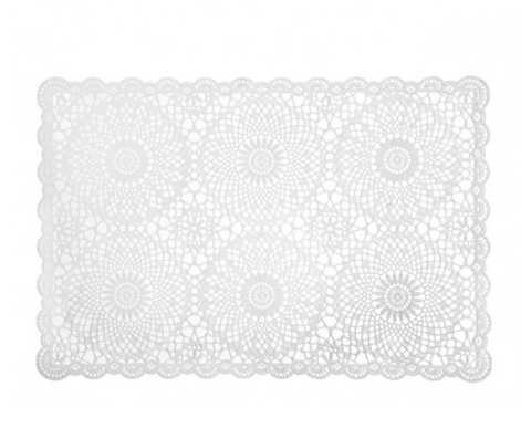 White Vinyl Lace Placement by Mathilde Creations - The Perfect Provenance