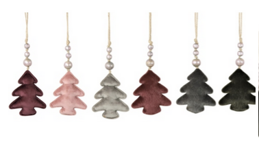 Velvet Tree Ornaments in Festive Colors by Hoff Interieur - The Perfect Provenance