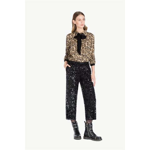 Cropped Sequin Trousers by Twin-Set - The Perfect Provenance