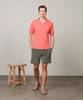 Pique Knitted Polo in Faded Red/Orange by Hartford Paris