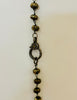Beaded Natural Stone Necklace in Bronze by Marlyn Schiff