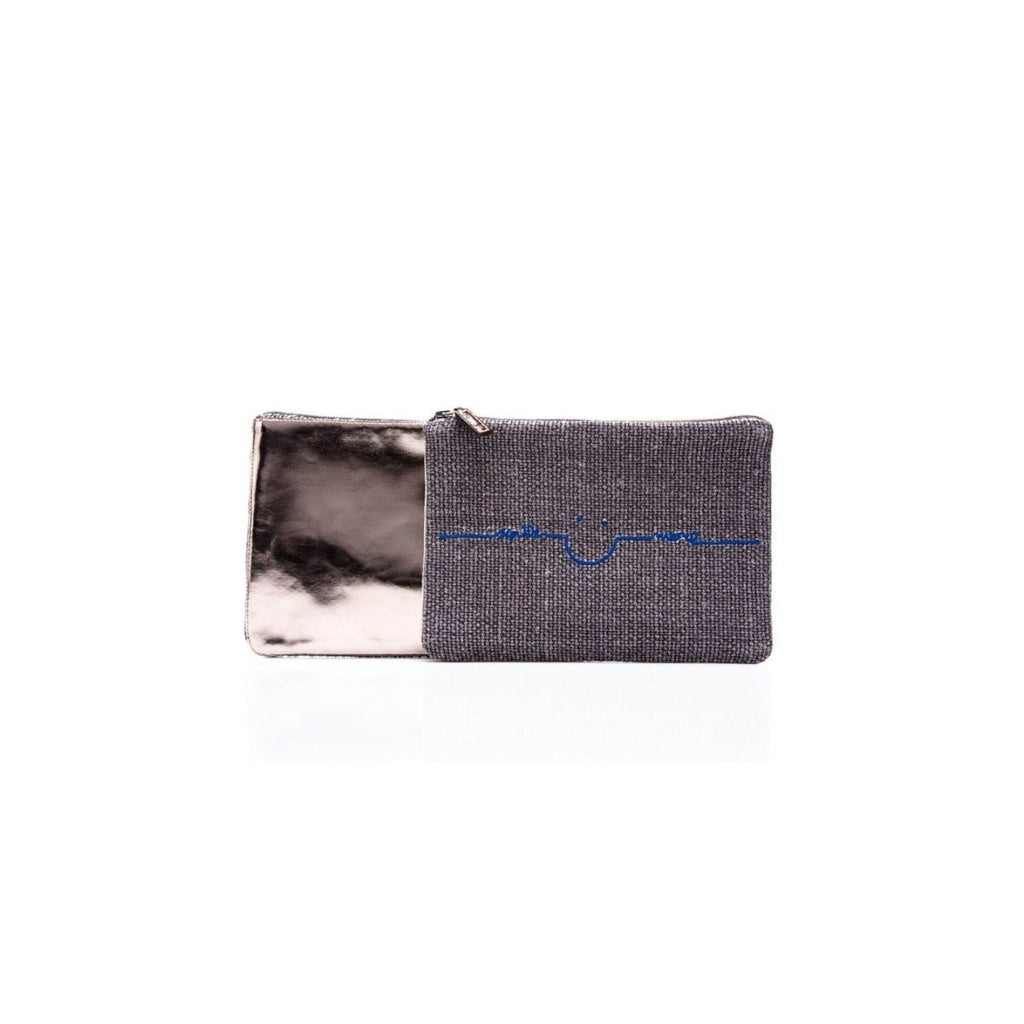 Smile More Make-Up Pouch in Pink or Blue Embroidery - The Perfect Provenance