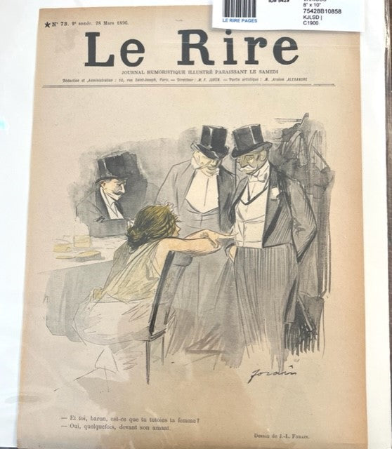 Le Rire Vintage Magazine Cover 1896