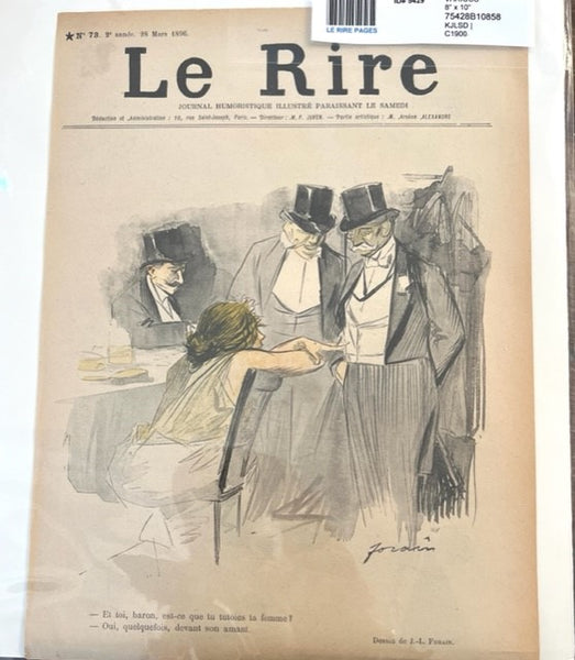 Le Rire Vintage Magazine Cover 1896 - The Perfect Provenance
