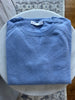 Italian Cashmere Women's Crew Neck in Cool Blue by The Perfect Provenance Luxury Cashmere Collection