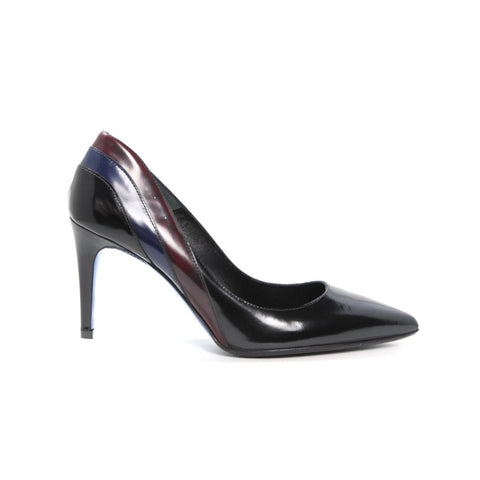 Black Leather Heel with Multi Color Design by Loriblu - The Perfect Provenance