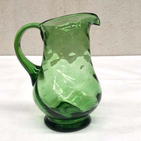 Large Mouth Blown Green Vintage Pitchers by All'Orgine - The Perfect Provenance