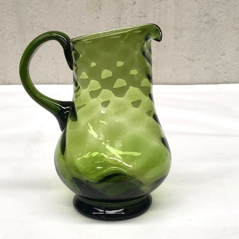 Large Mouth Blown Green Vintage Pitchers by All'Orgine