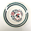 Transylvanian Wall Plates Set of 6 in Green and Red with Rooster Design by All'Orgine