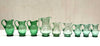 Small & Medium Mouth Blown Green Vintage Pitchers by All'Orgine