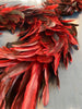 Red Feather Wreath in Two Sizes