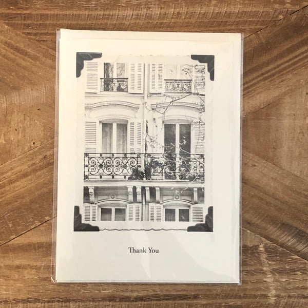 Thank You Balcony Greeting Card by B Street - The Perfect Provenance