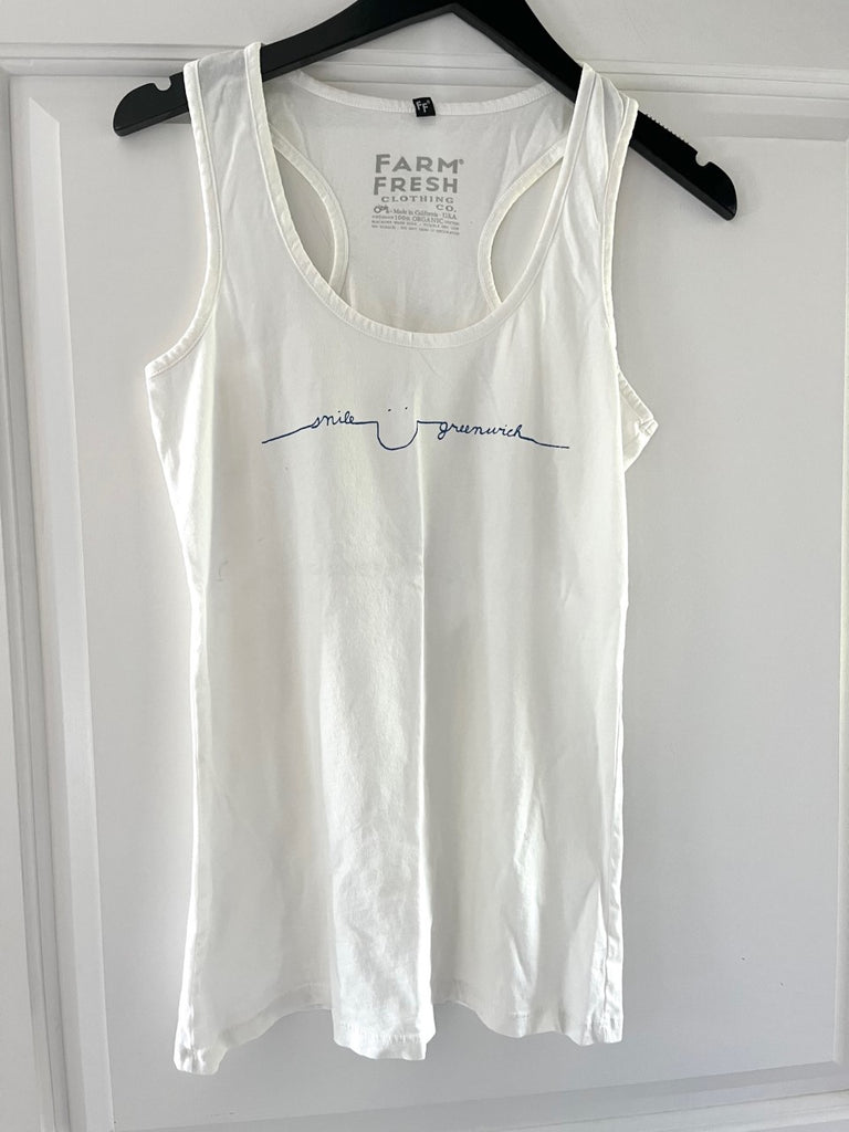 Women's Smile Greenwich Organic Cotton Tank in Eggshell